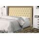 Cabeceira Casal Queen 160 Cm Para Cama Box Lady Suede Bege Botões - DS Estofados