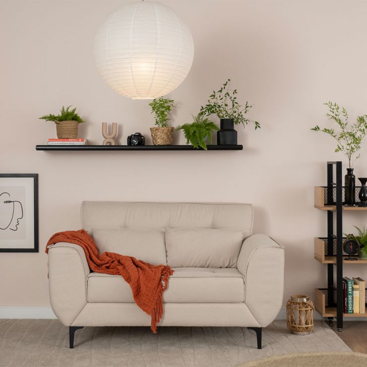 Sofá 2 Lugares Piacenza Linho Bege 152 Cm