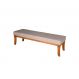 Banco | Banqueta 2 Lugares Lucia Bege e Castanho 140 cm