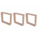 Conjunto com 3 Nichos Quadrados KitCubos Carvalho Mel