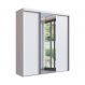 Guarda-Roupa Casal com Espelho Ofélia 2 Portas 2 Gavetas Branco