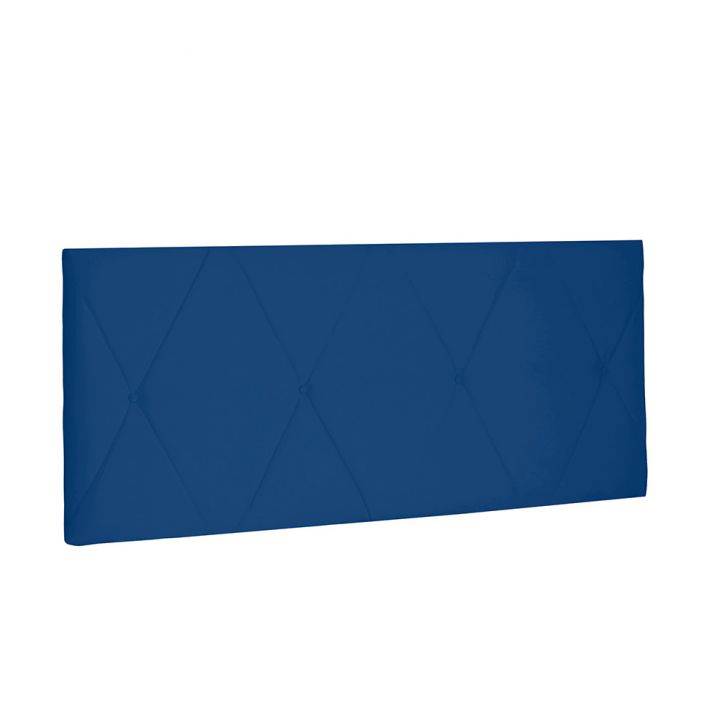 Cabeceira Painel Aquilla Para Cama Box Solteiro 90 cm Suede Azul Marinho - D'Rossi