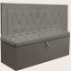 Kit Cabeceira Lunna + Calçadeira Itálial Casal 140 CM Suede Cinza - D A Decor
