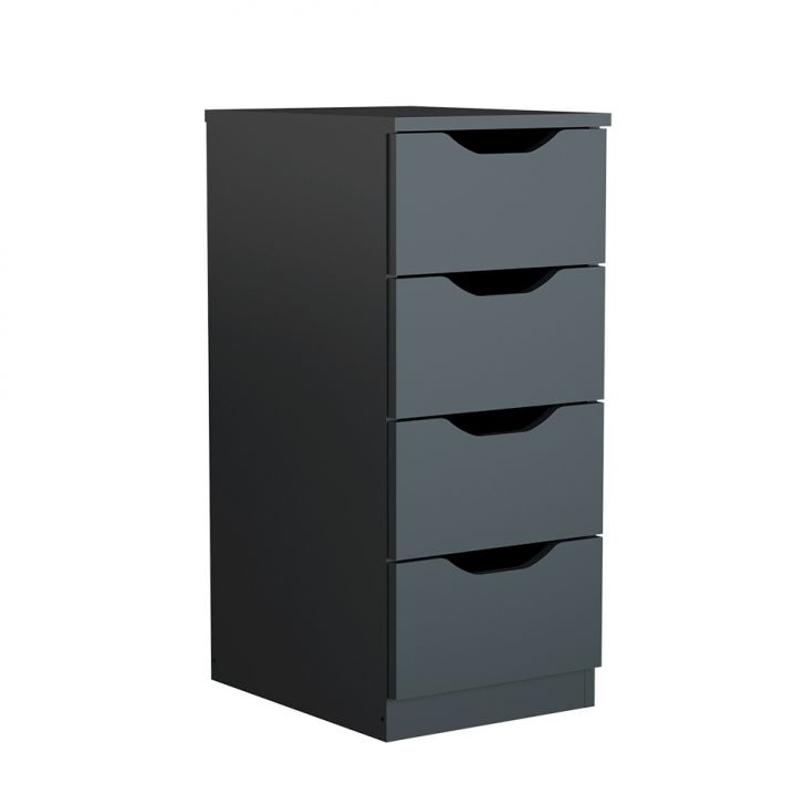 Gaveteiro Workspace 4 Gavetas Preto
