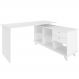Mesa Para Escritório Home Office Escrivaninha Gold A02 Branco 02 Gavetas - Lyam Decor