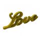 Placa Decorativa Letreiro Love Resina 9x25x2cm Cor Amarelo