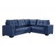 Image of Sofá de Canto 5 Lugares Dijon com Entrada USB Suede Azul Marinho IM730UP53EOWMOB