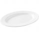 Travessa Oval Melamina Branca 25x18,5cm Bandeja Rasa Servir Petiscos Haus Concept