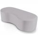 Puff Decorativo Orgânico para Living Quarto 140cm Orbit W01 Linho Cinza - Lyam Decor