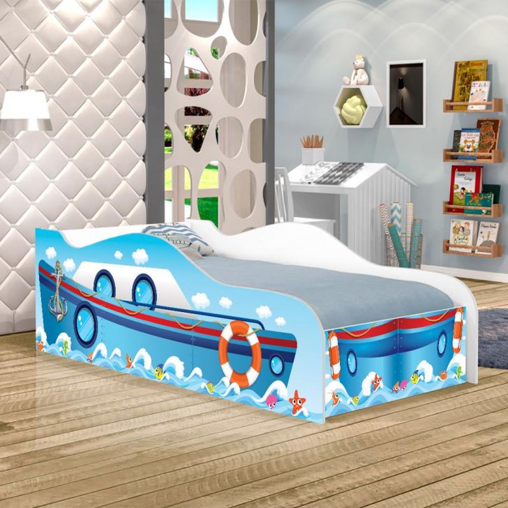 Cama Navio Kids Infantil Com Colchão