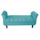 Recamier Grecia Decorativa 140cm Suede Azul Turquesa - Montanaris Decor