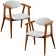 Kit 02 Poltronas Decorativas Para Sala de Estar Jantar Cecília L02 Facto Branco - Lyam Decor