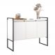 Balcão Buffet Aparador Industrial 3 Portas - Branco