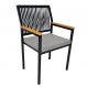 Cadeira Sea com Assento Poliéster Cinza e Preta