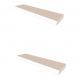 Conjunto com 2 Prateleiras Corp Branco 50 cm