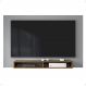 Estante Painel Home Suspenso TV Smart 42 Polegadas Nicho Eletrônico Sala Quarto Pequeno Decoração Retrô Manhattan - Cinza/Jequitibá - RPM