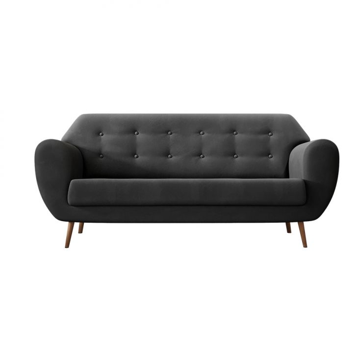 Sofá 3 Lugares Beegees Velosuede Grafite