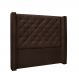 Cabeceira Vicenza Para Cama Box Casal 140 cm Suede Café - D'Rossi