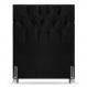 Cabeceira Cama Box Solteiro Madrid 90cm Suede Preto - Desk Design