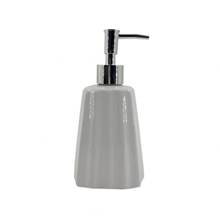 Saboneteira Liquida Modelagem De Cerâmica Lavabo Branco Luxo