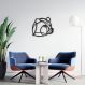 Quadro Escultura Cabeça Urso One Line 90x81 Preto