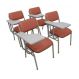 Kit com 4 Cadeiras Escolar Universitária para Auditórios Linha Hotel Smart Vermelho