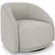 Poltrona Decorativa Giratória Angelina M03 Linho Bege - Lyam Decor