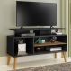 Rack para TV Leo Preto e Canela