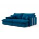 Image of Sofá Retrátil Sem Caixa 3 Lugares Solomons Velosuede Azul Marinho 230 cm MO173UP53ZTAMOB