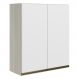 Armario Aereo 2 Portas MDF 60 cm Kali 12205 Bianco Toq Branco Uv Nicioli