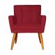 Poltrona Decorativa Onix Suede Vermelho - DS Móveis