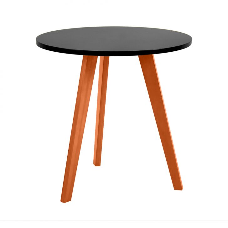 Mesa Lateral Baixa Tóquio Preta E Castanho
