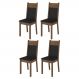 Kit 4 Cadeiras de Jantar 4280 Madesa Rustic/Preto