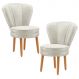Conjunto 2 Poltronas para Cozinha Confortável Pés de Madeira MOBLAN decor