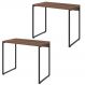 Kit 02 Mesas Para Escritório e Home Office Industrial Aspen 90 cm C01 Nogal - Lyam Decor