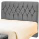 Cabeceira de Cama Box Casal 160cm Istambul Suede Cinza - DS Estofados