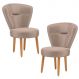 Jogo 2 Poltronas Moderna Decor para Recepção Mesa de Jantar Tecido Veludo Resistente Pés de Madeira MOBLAN decor