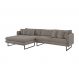 Sofá 5 Lugares Ricco com Chaise Esquerda Linho Fendi
