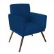 Poltrona Decorativa Nina Rodapé Suede Azul Marinho - DS Móveis