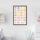 Quadro Infantil Didático Alfabeto 86x60 Caixa Preto
