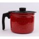 Leiteira Fevedor no 16 Esmaltada Tampa vermelho 1,9 L cabo baquelite Esmaltados Silva 2284