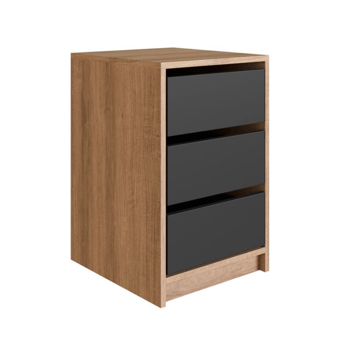 Gaveteiro Atlas 3 GV Mel e Preto