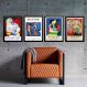 Kit 4 Quadros Vintage Posters Picasso e Matisse 24x18cm