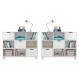 Kit 2 Nichos Organizadores com Rodízios Toys Q01 3 Gavetas Branco - Mpozenato