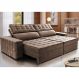Sofá Retrátil e Reclinável 2,15m Cama inBox Big Star com SoftGel D40 Velupluma Castor