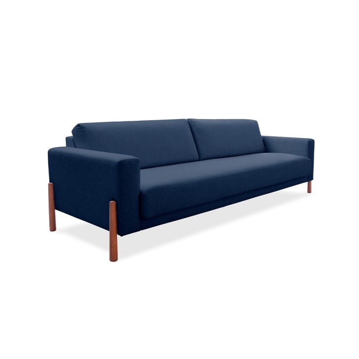 Image of Sofá 3 Lugares Laura Linho Azul 210 Cm PLA-MO895UP43PVSMOB