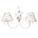 Lustre 2L Primavera Cristais 2 Flores G Branco Quarto Bebê Infantil Menina