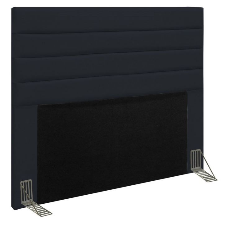 Cabeceira Cama Box Casal 140CM Rubi D10 Corano Preto - Mpozenato