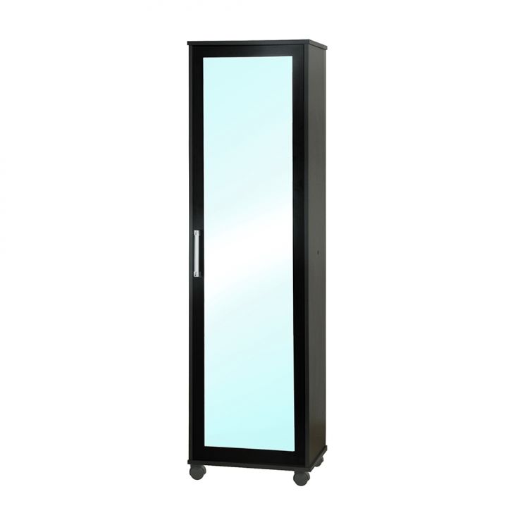 Sapateira com Espelho Guarujá 1 Porta Preta