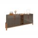 Buffet Lizz 4 PT Cinza e Cedro 190 cm